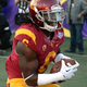 Josh Shaw of the University of Southern California Trojans intercepting a pass during a game in Las Vegas Dec. 21, 2013.
Ethan Miller/Getty Images